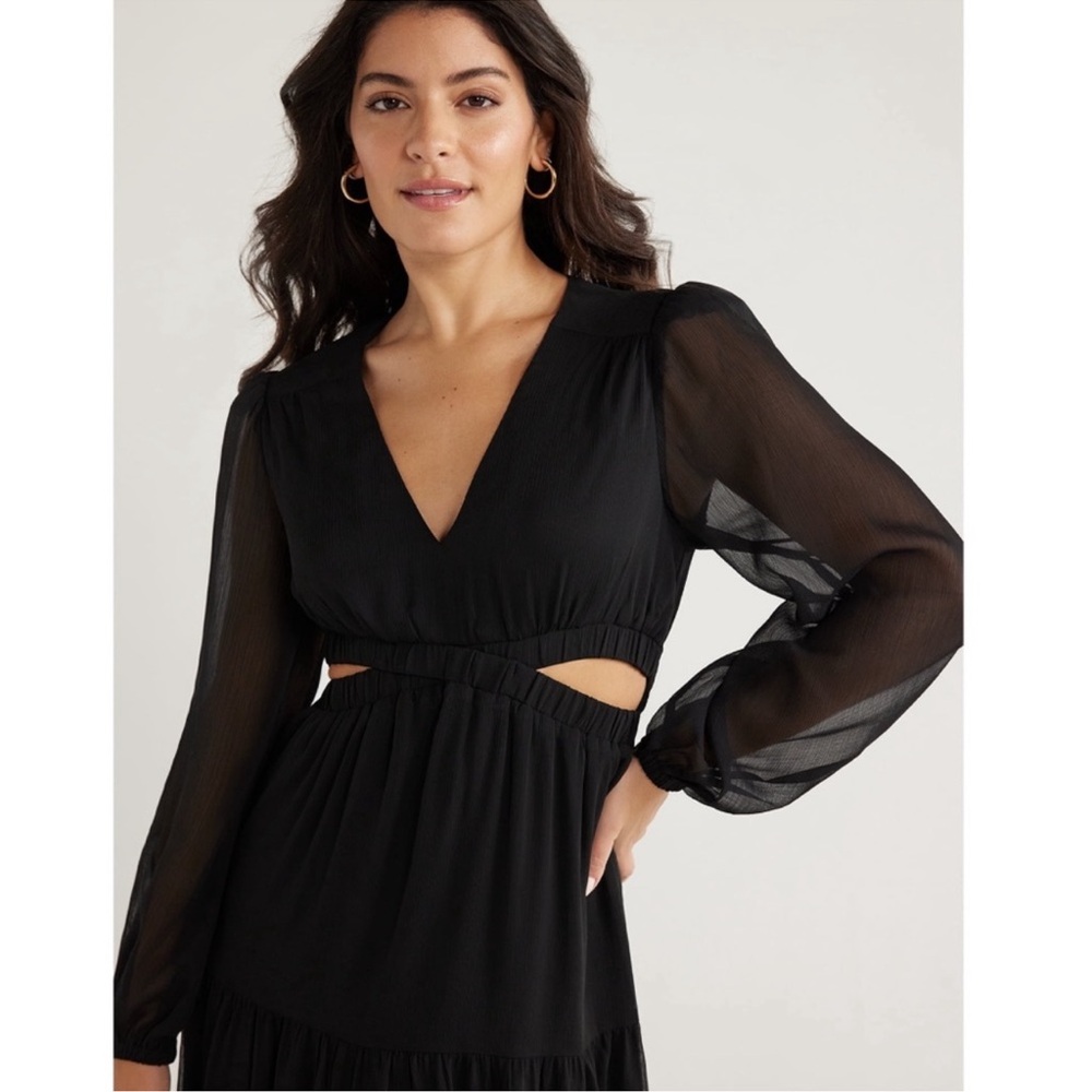 Sofia by Sofia Vergara Black Long Sleeve Dress
